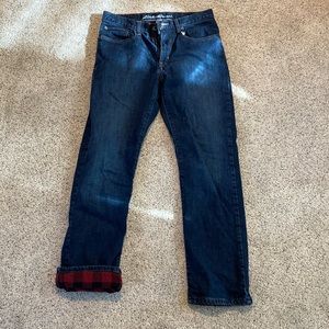 Eddie Bauer flannel lined jeans. Size 32x32.
